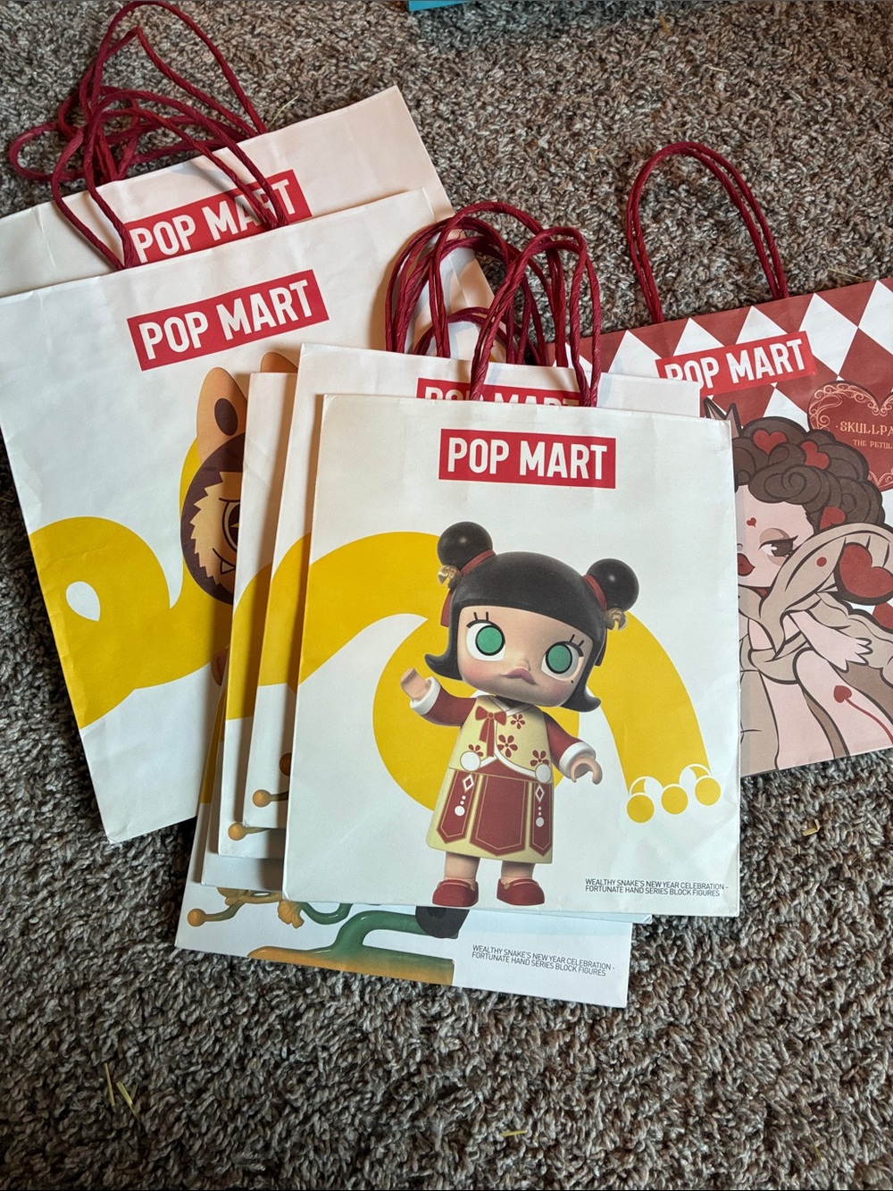 POP MART collectible shopping paper bag